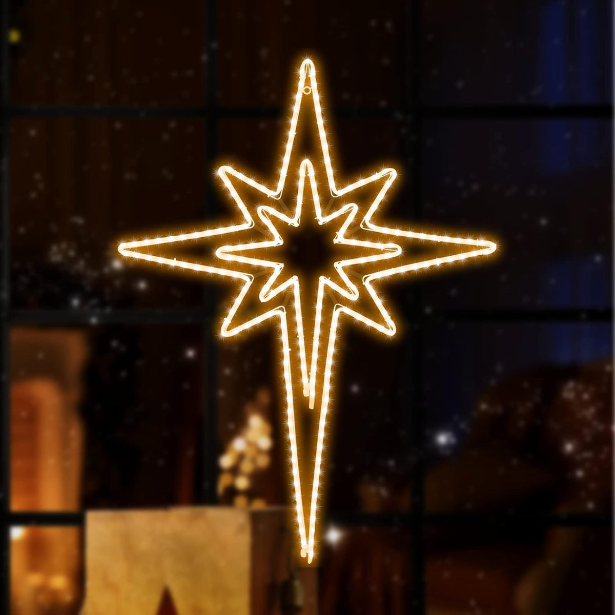 28 in Twinkle Bethlehem Star Christmas Light, Pre-Lit