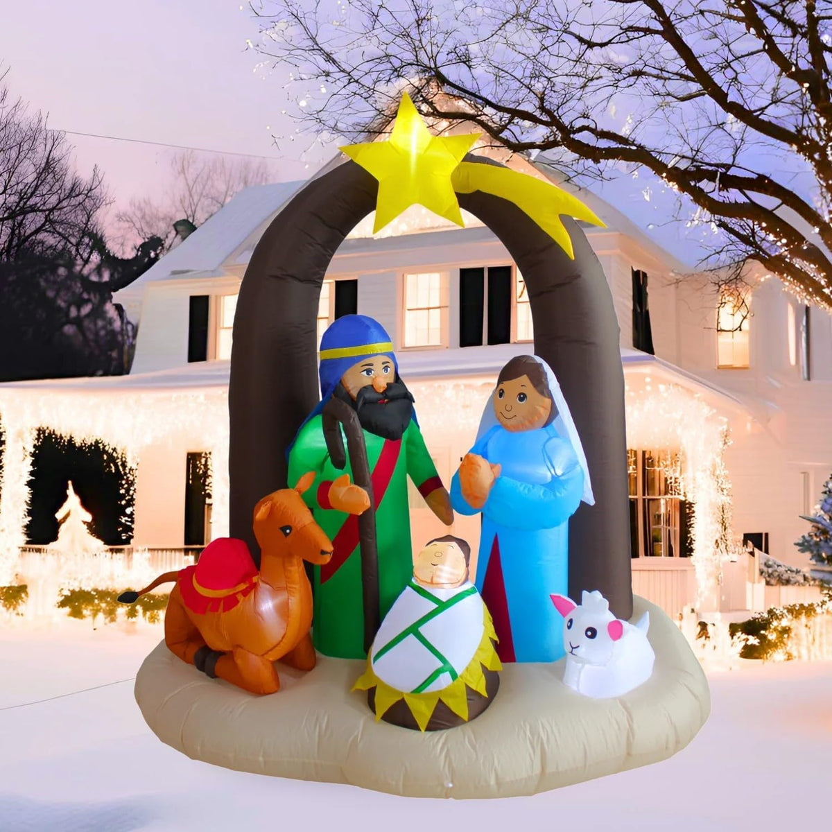 6 ft Faith Christmas Arch Inflatable