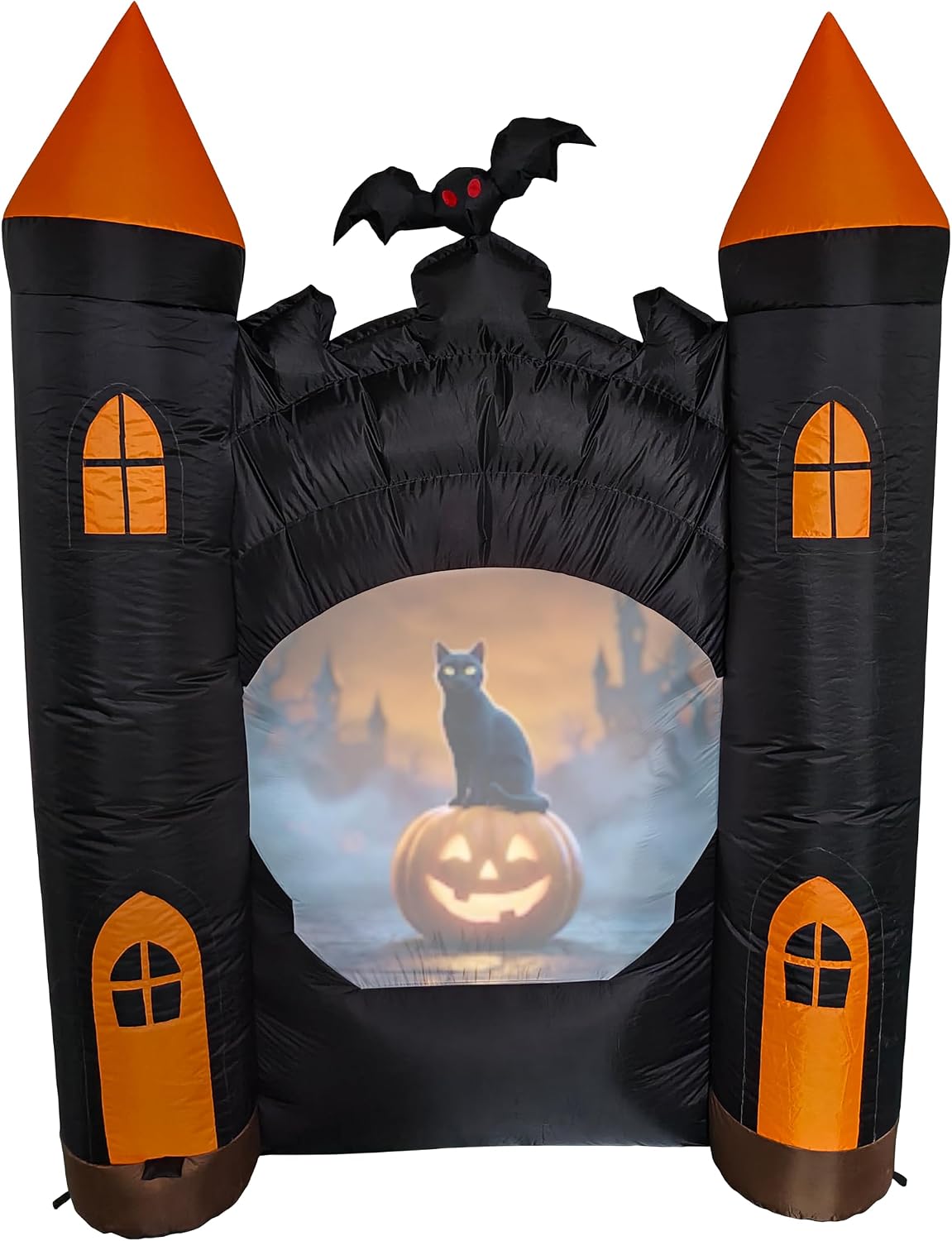 7 ft Haunted Castle Halloween Inflatable with Projector and Speaker