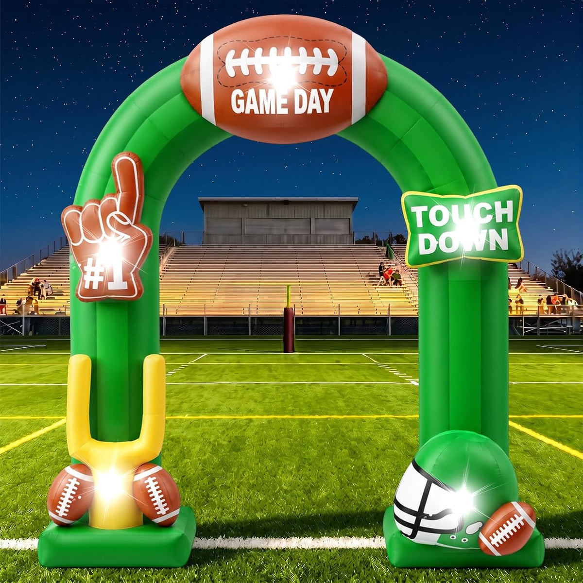 8 ft Lighted Football Game Day Arch Inflatable