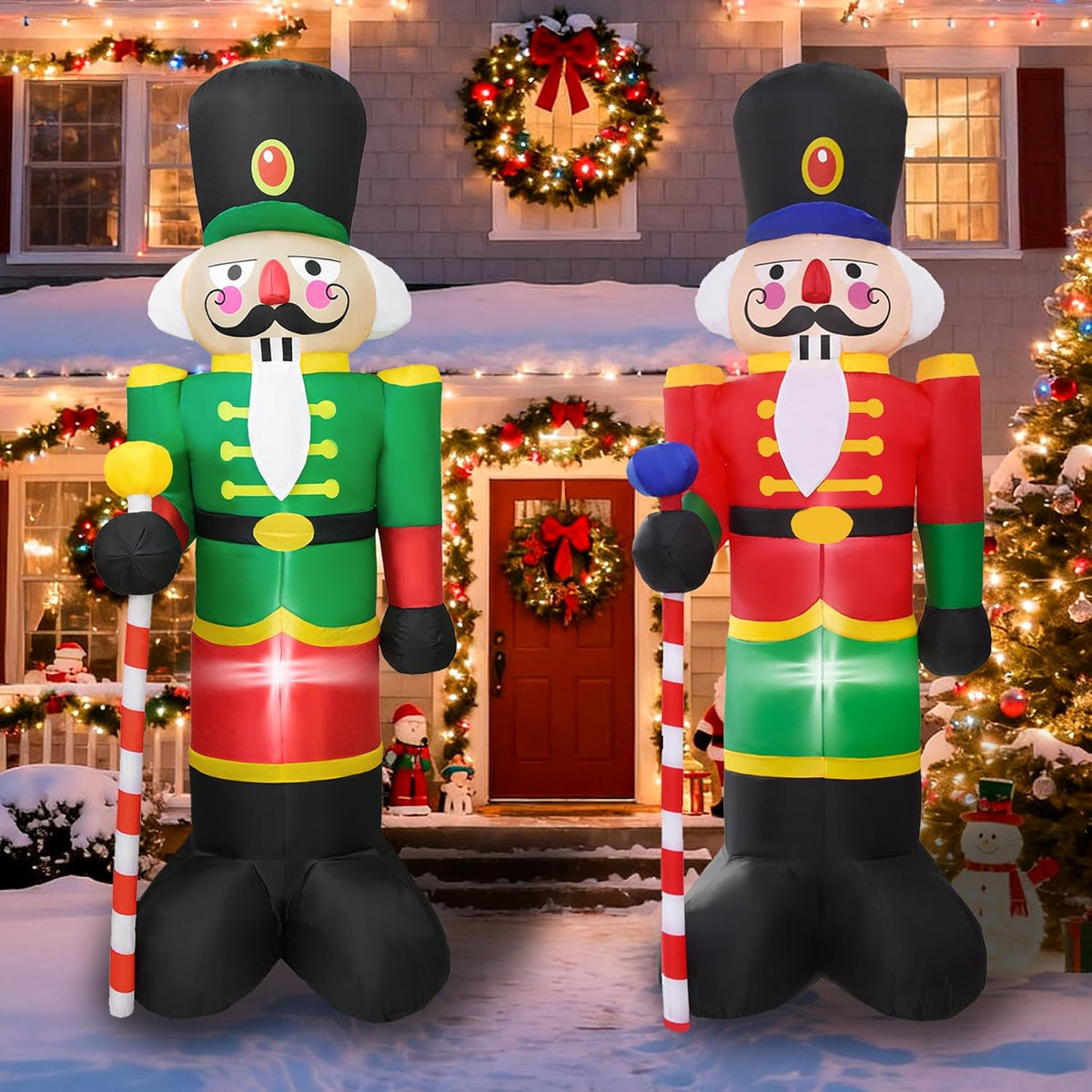 2-Pack 8.3 ft Nutcracker Soldier Christmas Inflatables