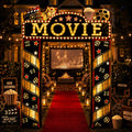 10 ft Movie Night Party Arch Inflatable with LED Light